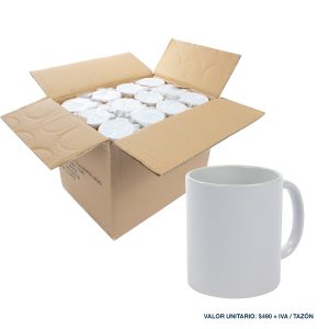 Cartón de 36 tazones 350cc sublimación